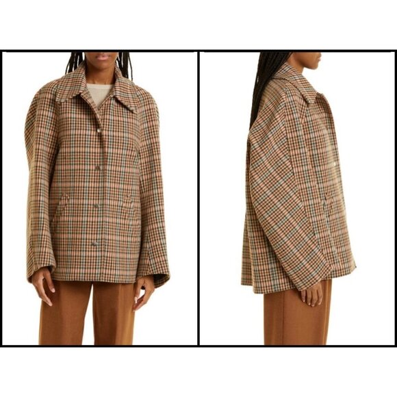 💕ALC💕 Lincoln Oversized Plaid Check Wool-Blend Coat ~ XL NWT - Picture 11 of 16